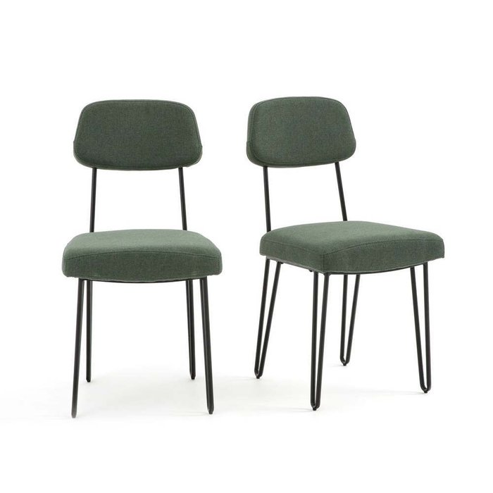 Комплект из двух винтажных стульев Koper серого цвета