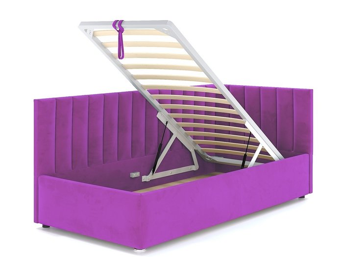 Кровать Negga Mellisa 90х200 пурпурного цвета с подъемным механизмом правая - лучшие Кровати для спальни в INMYROOM