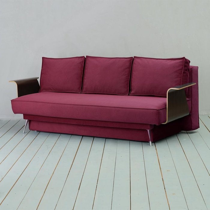 Диван-кровать Модена Galaxy красного цвета - купить Прямые диваны по цене 21990.0