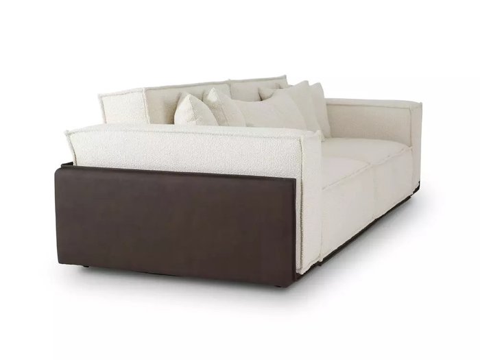 Диван-кровать Asti коричнево-белого цвета - лучшие Прямые диваны в INMYROOM