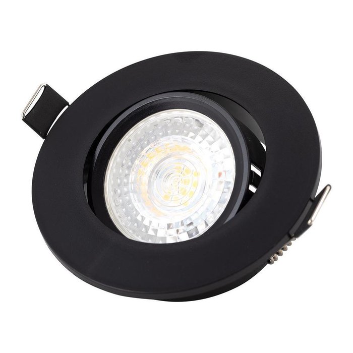 Встраиваемый светильник из пластика черного цвета  - купить Встраиваемые споты по цене 479.0
