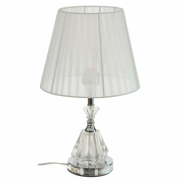 Настольная лампа с белым абажуром - купить Настольные лампы по цене 3775.0