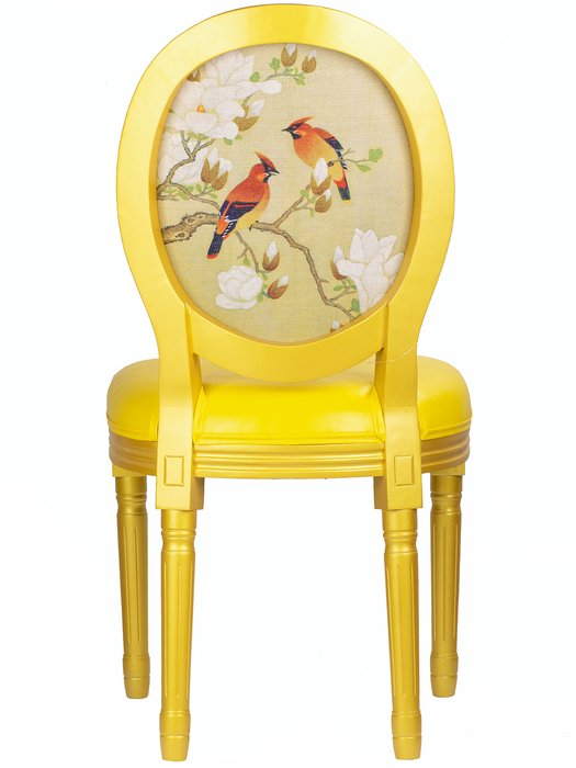 Стул Птички на ветке желтого цвета - лучшие Обеденные стулья в INMYROOM