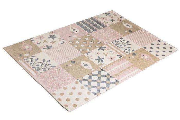 Ковер детский Kids Patchwork 160х230 розово-бежевого цвета - купить Ковры для детской по цене 10185.0
