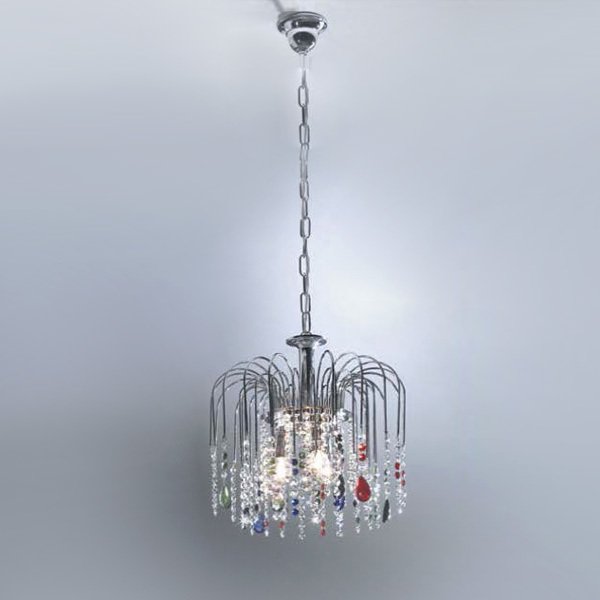 Подвесной светильник Jolly с подвесками из кристаллов  - купить Подвесные люстры по цене 18310.0