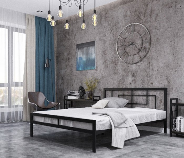 Кровать Кантерано low 120х200 черного цвета - лучшие Кровати для спальни в INMYROOM