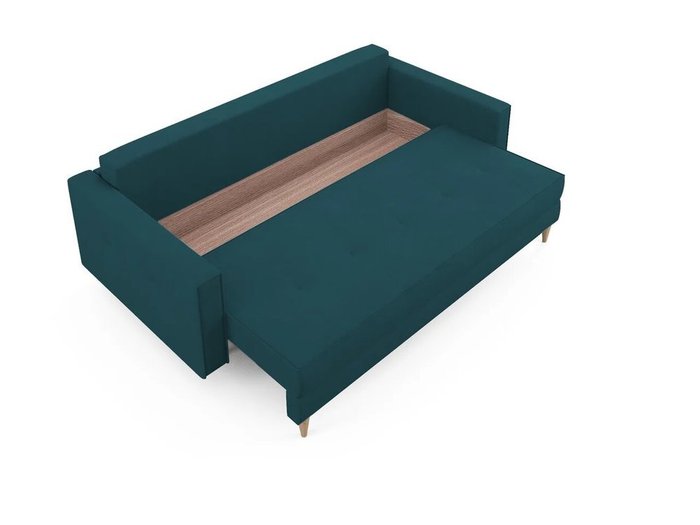 Диван раскладной ОТТО сине-зеленого цвета - купить Прямые диваны по цене 61200.0