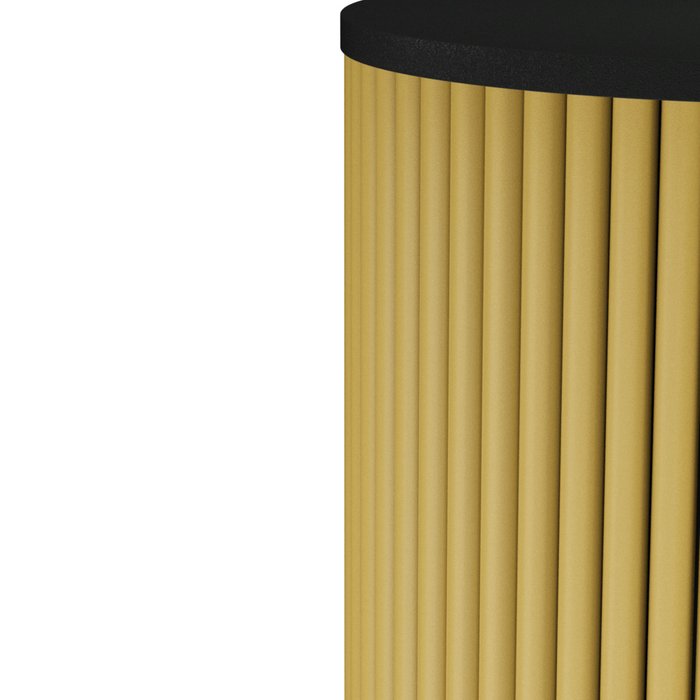 Журнальный стол Trubis Wood M 60 черно-золотого цвета - купить Журнальные столики по цене 25900.0