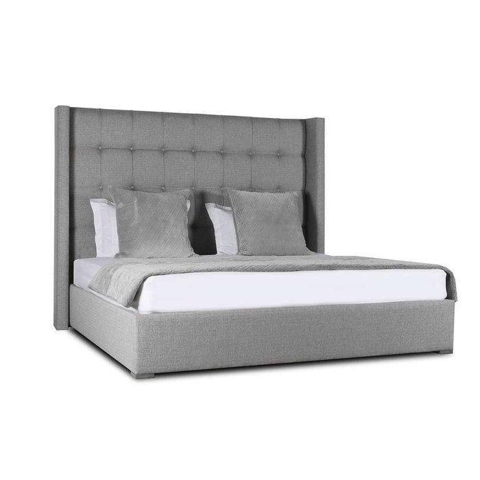 Кровать Berkley Box 140х200 серого цвета