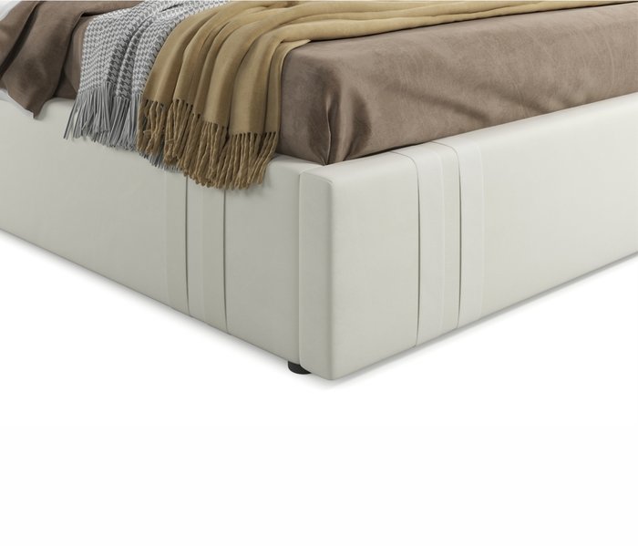 Кровать Tiffany 160х200 с подъемным механизмом и матрасом светло-бежевого цвета - лучшие Кровати для спальни в INMYROOM