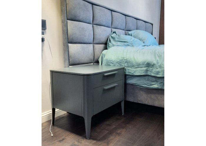 Тумба прикроватная Type темно-серого цвета - лучшие Прикроватные тумбы в INMYROOM