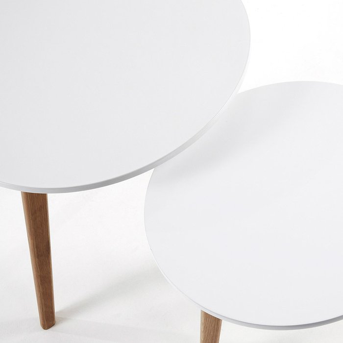Комплект двух столиков Brick с белыми столешницами - лучшие Кофейные столики в INMYROOM