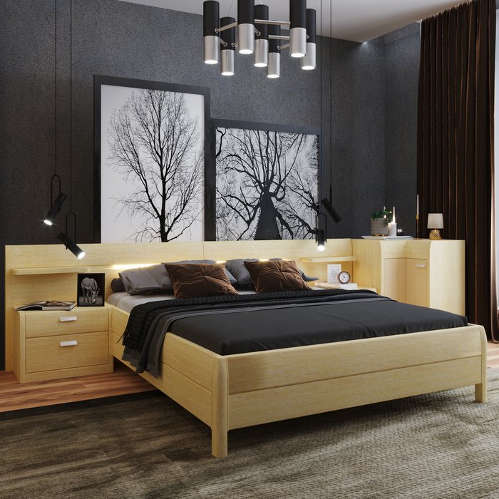 Кровать Илона 160х200 бежевого цвета - лучшие Кровати для спальни в INMYROOM