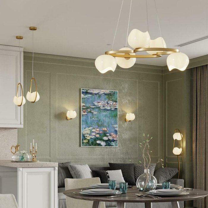Настенный светильник Odeon Light Waterlily 4873/1W - лучшие Бра и настенные светильники в INMYROOM Настенный светильник Odeon Light Waterlily 4873/1W - лучшие Бра и настенные светильники в INMYROOM