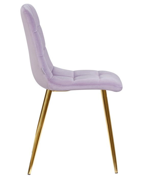Стул обеденный Alex фиолетового цвета с золотыми ножками - лучшие Обеденные стулья в INMYROOM