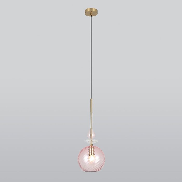 Подвесной светильник со стеклянным плафоном 50192/1 розовый - лучшие Подвесные светильники в INMYROOM