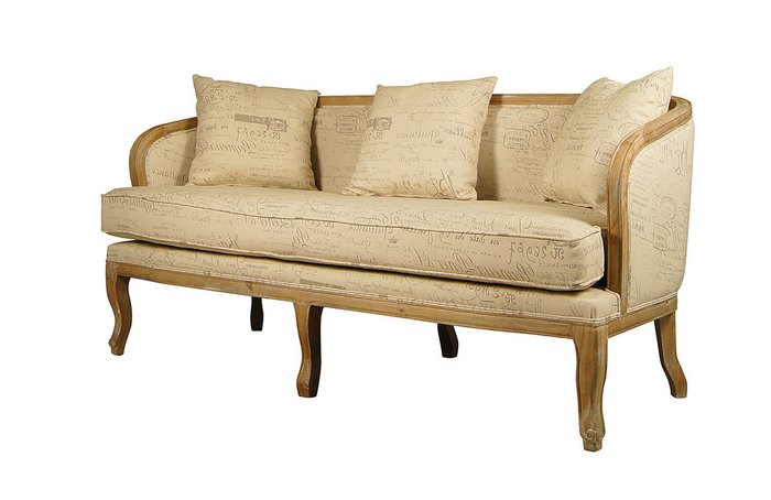 Мягкий диван с росписью и 3 подушками - купить Прямые диваны по цене 84866.0