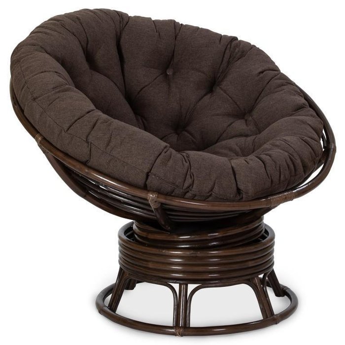 Кресло механическое Papasan темно-коричневого цвета