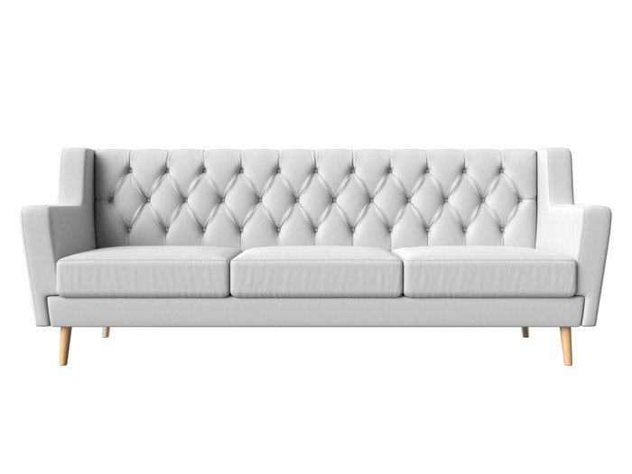 Диван Брайтон Люкс белого цвета (экокожа) - купить Прямые диваны по цене 43990.0