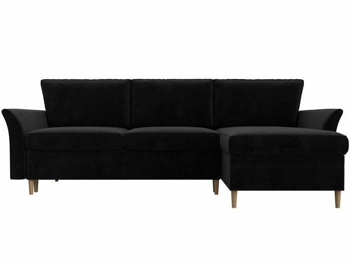 Угловой диван-кровать София черного цвета правый угол - купить Угловые диваны по цене 62999.0