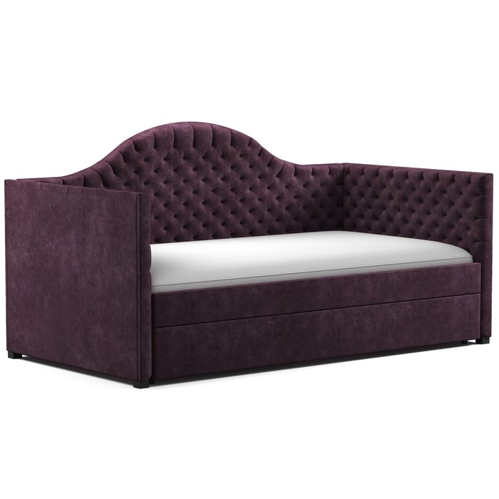 Кровать с дополнительным спальным местом Rosa 100х200 фиолетового цвета - лучшие Кровати для спальни в INMYROOM