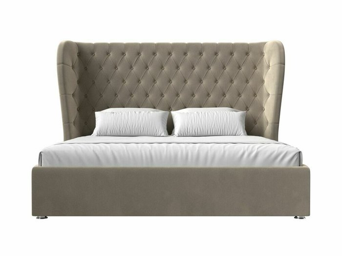 Кровать Далия 200х200 с подъемным механизмом бежевого цвета - купить Кровати для спальни по цене 91999.0