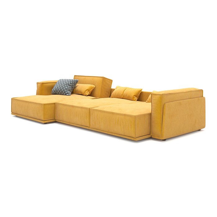  Диван-кровать Vento light угловой желтого цвета - купить Угловые диваны по цене 181800.0