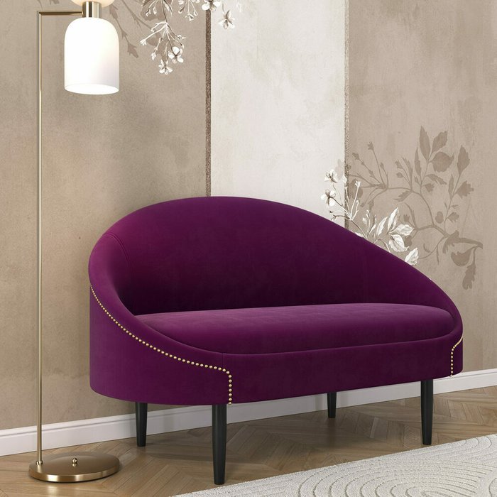 Диван Мадрид фиолетового цвета - купить Прямые диваны по цене 25990.0