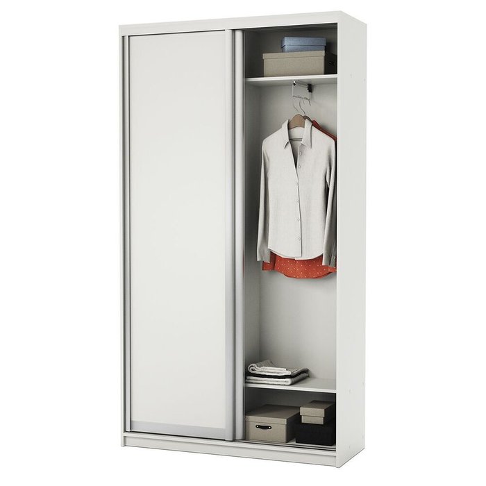 Шкаф-купе 2-х дв. Премиум платяной 100х45х220 Белый - лучшие Шкафы-купе в INMYROOM Шкаф-купе 2-х дв. Премиум платяной 100х45х220 Белый - лучшие Шкафы-купе в INMYROOM