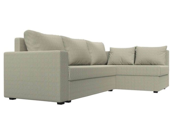 Угловой диван-кровать Мансберг серо-бежевого цвета правый угол - лучшие Угловые диваны в INMYROOM