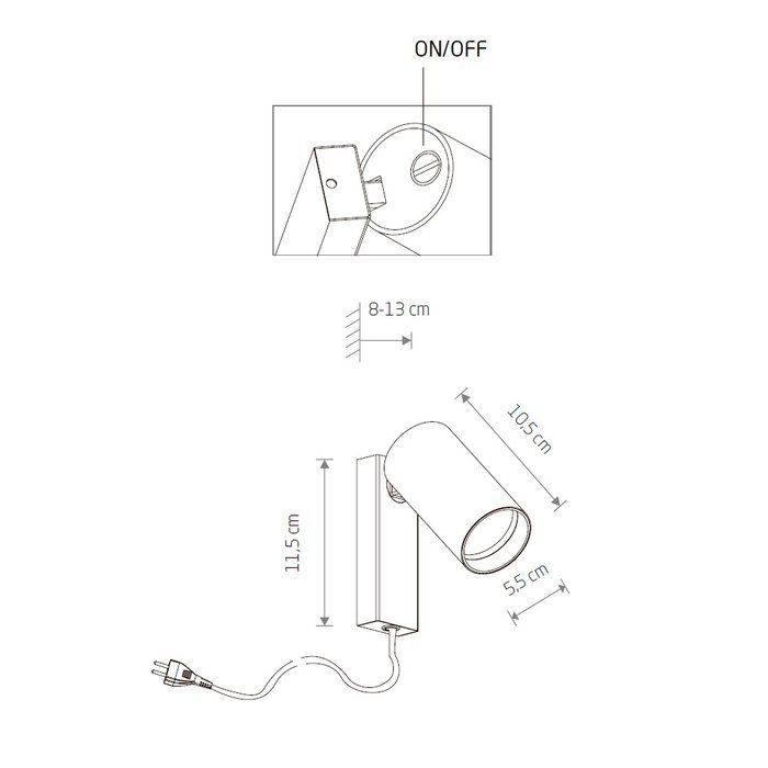 Спот Mono 7786 (металл, цвет черный) - купить Накладные споты по цене 7609