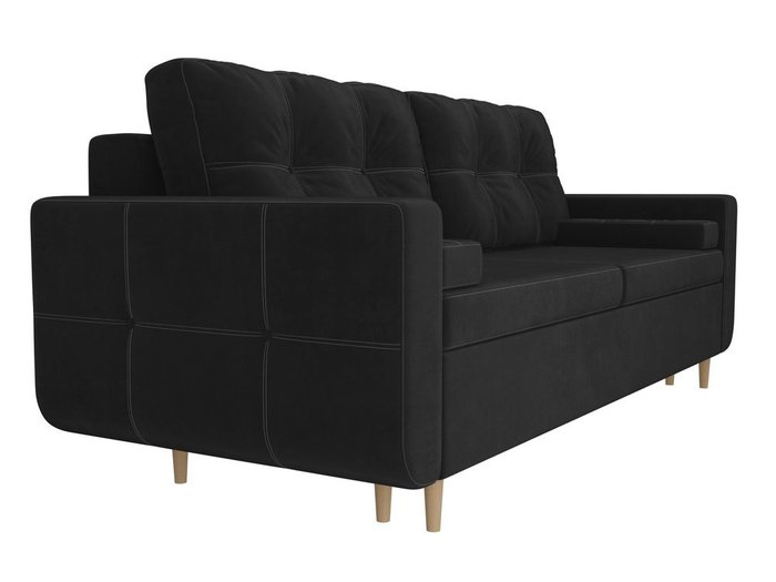 Прямой диван-кровать Кэдмон черного цвета - лучшие Прямые диваны в INMYROOM