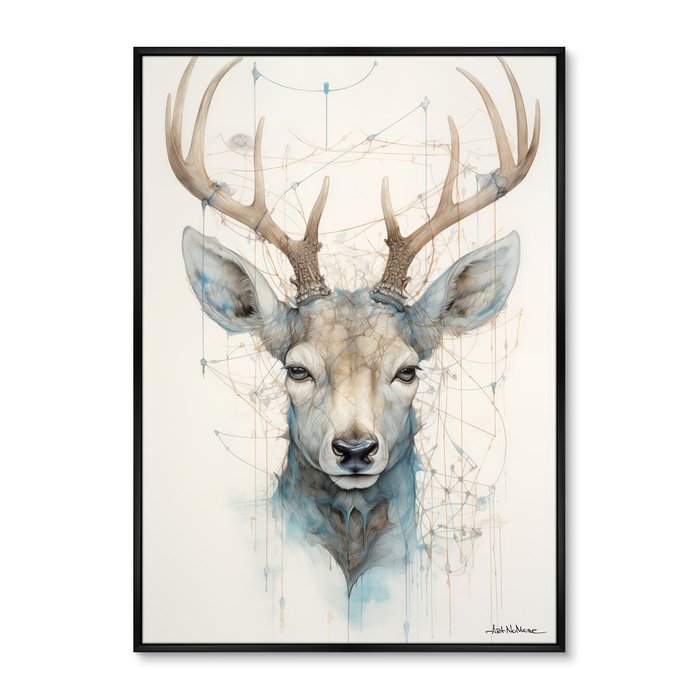 Набор из двух репродукций картин Enchanted Deer, 2024г. - купить Картины по цене 49998.0