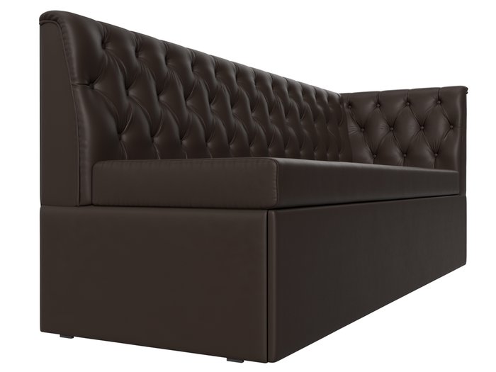 Диван-кровать Маркиз коричневого цвета (экокожа) с углом справа - лучшие Прямые диваны в INMYROOM