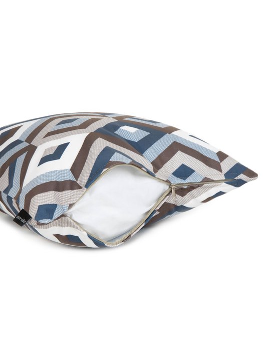 Декоративная подушка Еscada ocean сине-коричневого цвета - купить Декоративные подушки по цене 1368.0