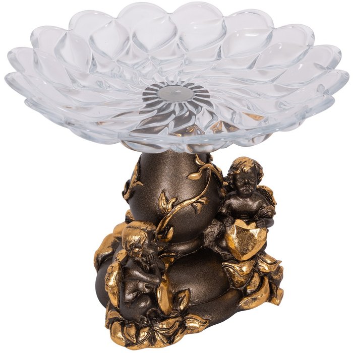 Фруктовница-конфетница Мерси бронзового цвета - купить Тарелки по цене 3776.0