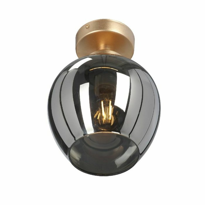 Потолочный светильник V3034-8/1PL (стекло, цвет черный) - лучшие Потолочные светильники в INMYROOM