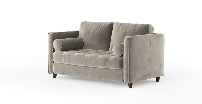 Двухместный диван SCOTT серый - купить Прямые диваны по цене 44300.0