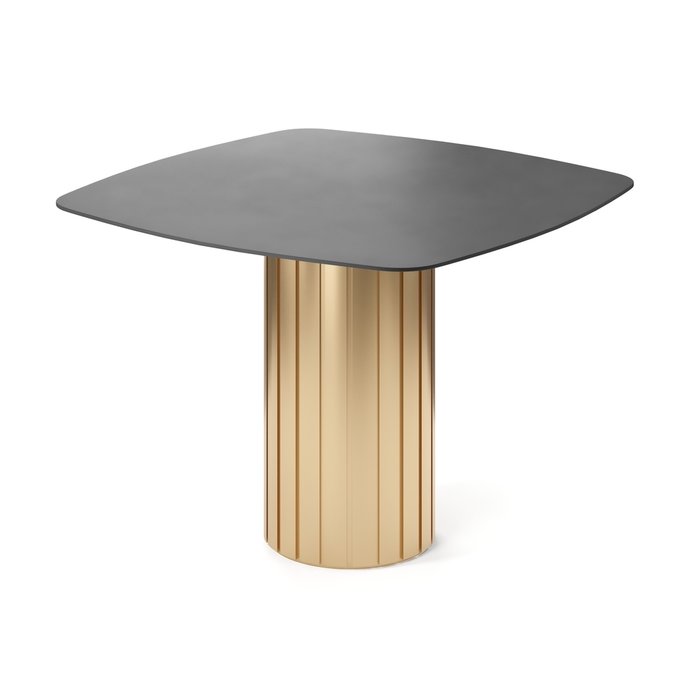 Обеденный стол квадратный Мелеф черно-золотого цвета