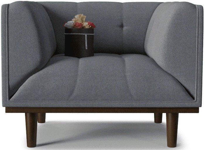 Кресло Гранд серого цвета - лучшие Интерьерные кресла в INMYROOM