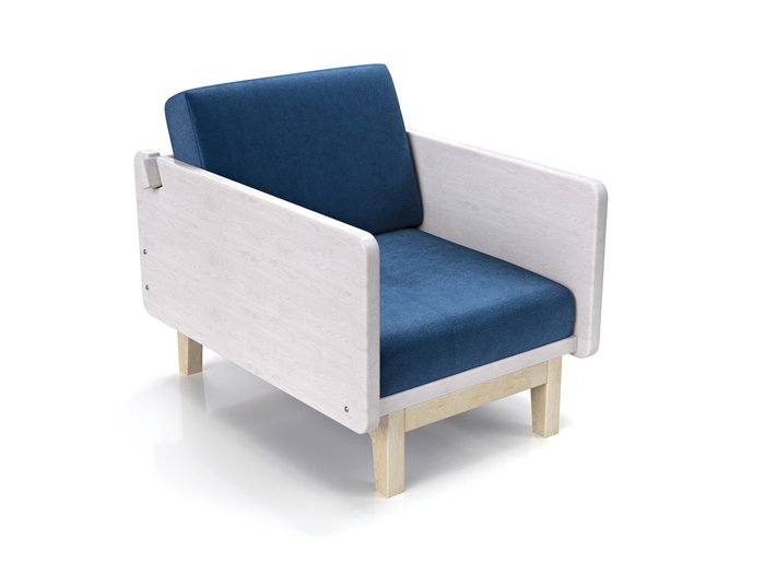 Кресло Двалин синего цвета - купить Интерьерные кресла по цене 25990.0