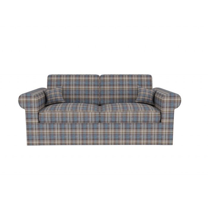 Трехместный диван-кровать Шебби с клетчатым принтом - купить Прямые диваны по цене 70500.0