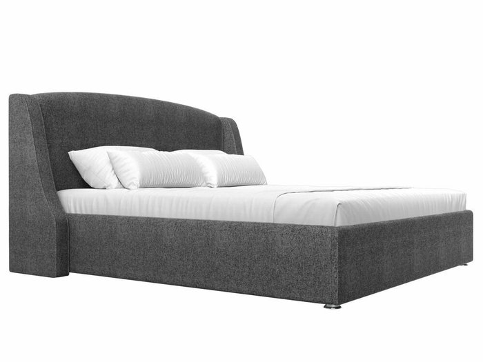 Кровать Лотос 180х200 серого цвета с подъемным механизмом - лучшие Кровати для спальни в INMYROOM