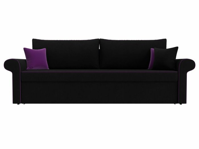 Прямой диван-кровать Милфорд черного цвета - купить Прямые диваны по цене 42990.0