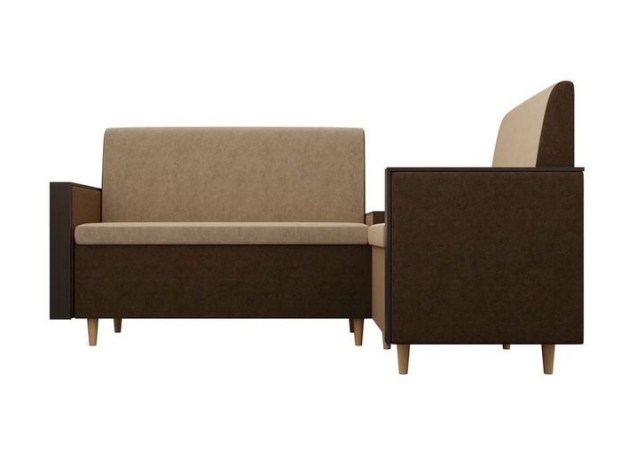 Кухонный угловой диван Модерн коричнево-бежевого цвета  - купить Угловые диваны по цене 23490.0