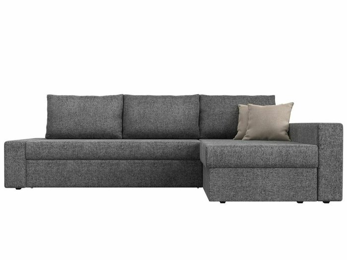 Угловой диван-кровать Версаль серого цвета правый угол - купить Угловые диваны по цене 46999.0