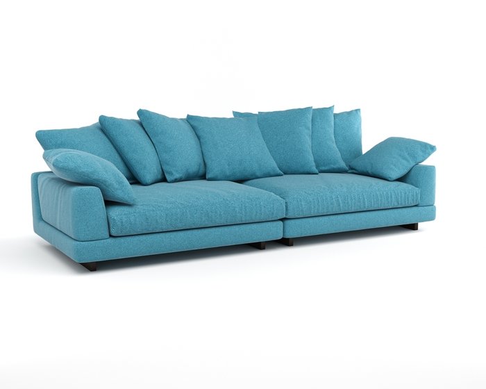 Диван Amur Puffy голубого цвета - купить Прямые диваны по цене 323556.0