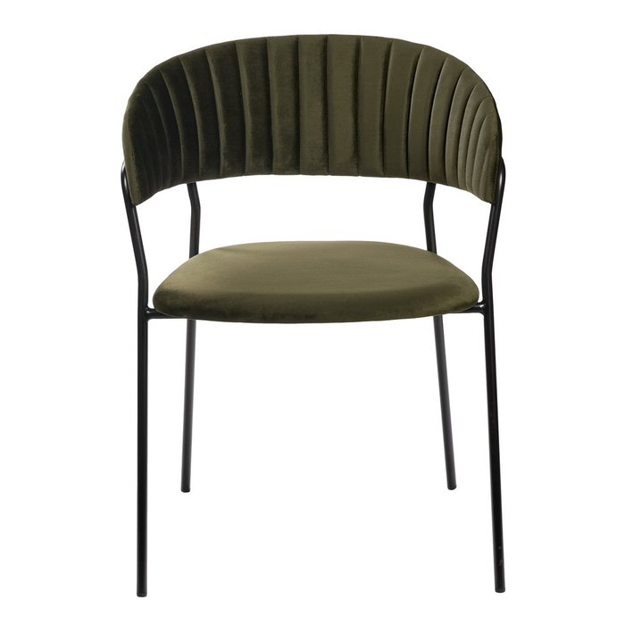 Стул Turin зеленого цвета с черными ножками - купить Обеденные стулья по цене 8990.0