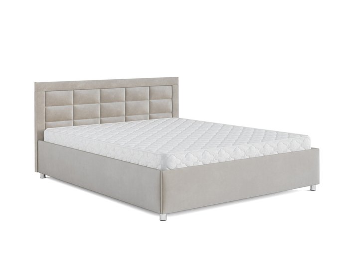 Кровать Версаль 140х190 бежевого цвета с подъемным механизмом (вельвет) - купить Кровати для спальни по цене 25390.0