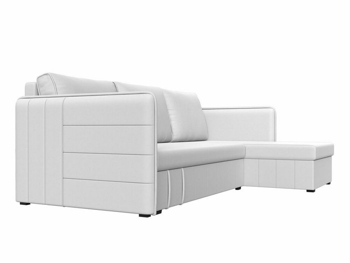 Угловой диван-кровать Слим белого цвета (экокожа) правый угол - лучшие Угловые диваны в INMYROOM